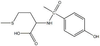 2-[1-(4-hydroxyphenyl)acetamido]-4-(methylsulfanyl)butanoic acid Struktur