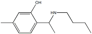 2-[1-(butylamino)ethyl]-5-methylphenol Struktur