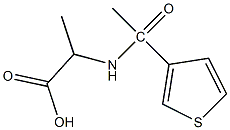 2-[1-(thiophen-3-yl)acetamido]propanoic acid Struktur