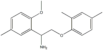 2-[1-amino-2-(2,4-dimethylphenoxy)ethyl]-1-methoxy-4-methylbenzene Struktur