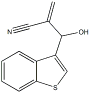 2-[1-benzothiophen-3-yl(hydroxy)methyl]prop-2-enenitrile Struktur