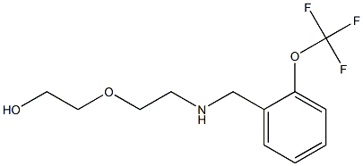 2-[2-({[2-(trifluoromethoxy)phenyl]methyl}amino)ethoxy]ethan-1-ol Struktur