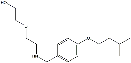 2-[2-({[4-(3-methylbutoxy)phenyl]methyl}amino)ethoxy]ethan-1-ol Struktur