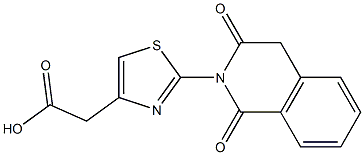 2-[2-(1,3-dioxo-1,2,3,4-tetrahydroisoquinolin-2-yl)-1,3-thiazol-4-yl]acetic acid Struktur