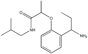 2-[2-(1-aminopropyl)phenoxy]-N-(2-methylpropyl)propanamide Struktur