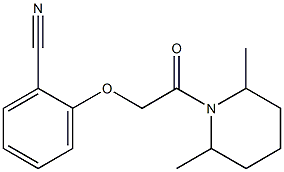 2-[2-(2,6-dimethylpiperidin-1-yl)-2-oxoethoxy]benzonitrile Struktur