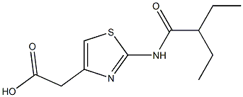 2-[2-(2-ethylbutanamido)-1,3-thiazol-4-yl]acetic acid Struktur