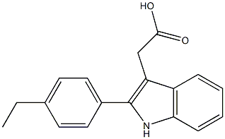 2-[2-(4-ethylphenyl)-1H-indol-3-yl]acetic acid Struktur