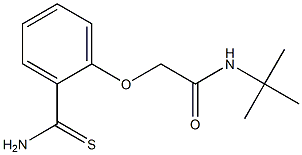 2-[2-(aminocarbonothioyl)phenoxy]-N-(tert-butyl)acetamide Struktur