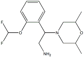 2-[2-(difluoromethoxy)phenyl]-2-(2,6-dimethylmorpholin-4-yl)ethan-1-amine Struktur