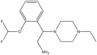 2-[2-(difluoromethoxy)phenyl]-2-(4-ethylpiperazin-1-yl)ethan-1-amine Struktur