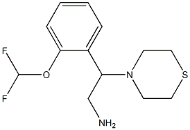 2-[2-(difluoromethoxy)phenyl]-2-(thiomorpholin-4-yl)ethan-1-amine Struktur