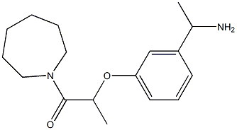 2-[3-(1-aminoethyl)phenoxy]-1-(azepan-1-yl)propan-1-one Struktur