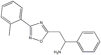 2-[3-(2-methylphenyl)-1,2,4-oxadiazol-5-yl]-1-phenylethan-1-amine Struktur