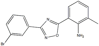 2-[3-(3-bromophenyl)-1,2,4-oxadiazol-5-yl]-6-methylaniline Struktur