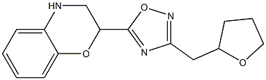 2-[3-(oxolan-2-ylmethyl)-1,2,4-oxadiazol-5-yl]-3,4-dihydro-2H-1,4-benzoxazine Struktur