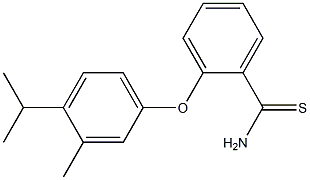 2-[3-methyl-4-(propan-2-yl)phenoxy]benzene-1-carbothioamide Struktur