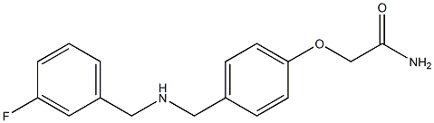 2-[4-({[(3-fluorophenyl)methyl]amino}methyl)phenoxy]acetamide Struktur