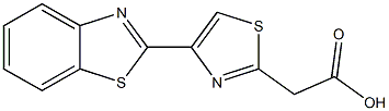 2-[4-(1,3-benzothiazol-2-yl)-1,3-thiazol-2-yl]acetic acid Struktur