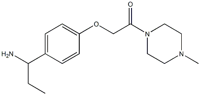 2-[4-(1-aminopropyl)phenoxy]-1-(4-methylpiperazin-1-yl)ethan-1-one Struktur