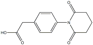 2-[4-(2,6-dioxopiperidin-1-yl)phenyl]acetic acid Struktur