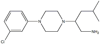 2-[4-(3-chlorophenyl)piperazin-1-yl]-4-methylpentan-1-amine Struktur