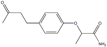 2-[4-(3-oxobutyl)phenoxy]propanamide Struktur