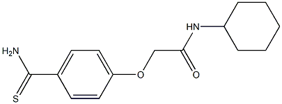 2-[4-(aminocarbonothioyl)phenoxy]-N-cyclohexylacetamide Struktur