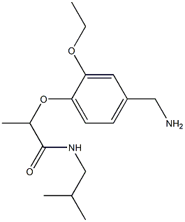 2-[4-(aminomethyl)-2-ethoxyphenoxy]-N-(2-methylpropyl)propanamide Struktur