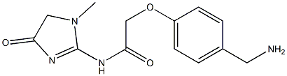 2-[4-(aminomethyl)phenoxy]-N-(1-methyl-4-oxo-4,5-dihydro-1H-imidazol-2-yl)acetamide Struktur