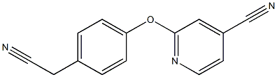 2-[4-(cyanomethyl)phenoxy]isonicotinonitrile Struktur