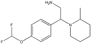 2-[4-(difluoromethoxy)phenyl]-2-(2-methylpiperidin-1-yl)ethanamine Struktur