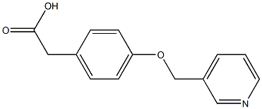 2-[4-(pyridin-3-ylmethoxy)phenyl]acetic acid Struktur