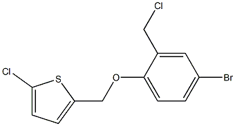 2-[4-bromo-2-(chloromethyl)phenoxymethyl]-5-chlorothiophene Struktur