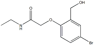 2-[4-bromo-2-(hydroxymethyl)phenoxy]-N-ethylacetamide Struktur