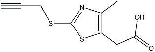 2-[4-methyl-2-(prop-2-yn-1-ylsulfanyl)-1,3-thiazol-5-yl]acetic acid Struktur