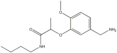 2-[5-(aminomethyl)-2-methoxyphenoxy]-N-butylpropanamide Struktur