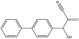 2-[hydroxy(4-phenylphenyl)methyl]prop-2-enenitrile Struktur