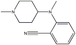 2-[methyl(1-methylpiperidin-4-yl)amino]benzonitrile Struktur