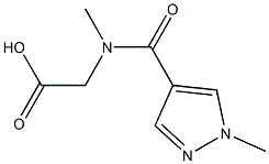 2-[N-methyl(1-methyl-1H-pyrazol-4-yl)formamido]acetic acid Struktur