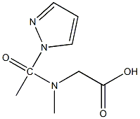 2-[N-methyl-1-(1H-pyrazol-1-yl)acetamido]acetic acid Struktur