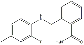 2-{[(2-fluoro-4-methylphenyl)amino]methyl}benzamide Struktur