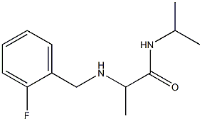 2-{[(2-fluorophenyl)methyl]amino}-N-(propan-2-yl)propanamide Struktur