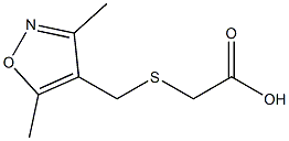 2-{[(3,5-dimethyl-1,2-oxazol-4-yl)methyl]sulfanyl}acetic acid Struktur