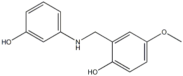 2-{[(3-hydroxyphenyl)amino]methyl}-4-methoxyphenol Struktur