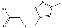 2-{[(3-methyl-1,2-oxazol-5-yl)methyl]sulfanyl}acetic acid Struktur