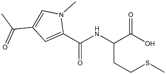 2-{[(4-acetyl-1-methyl-1H-pyrrol-2-yl)carbonyl]amino}-4-(methylthio)butanoic acid Struktur