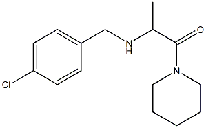 2-{[(4-chlorophenyl)methyl]amino}-1-(piperidin-1-yl)propan-1-one Struktur