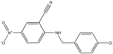 2-{[(4-chlorophenyl)methyl]amino}-5-nitrobenzonitrile Struktur