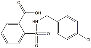 2-{[(4-chlorophenyl)methyl]sulfamoyl}benzoic acid Struktur